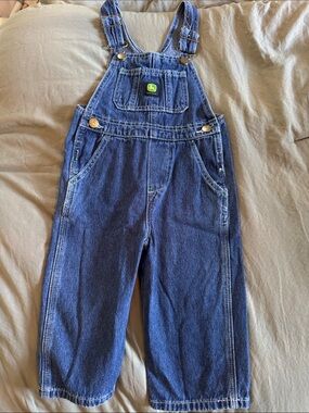John Deere Dark Blue Denim Kids Overalls